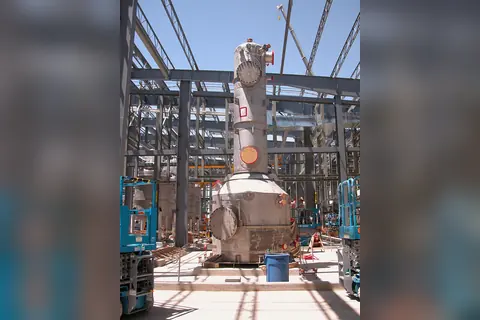 Wäscherturm im Bau